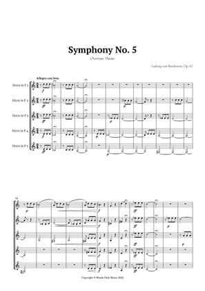 Book cover for Symphony No. 5 by Beethoven for French Horn Quintet