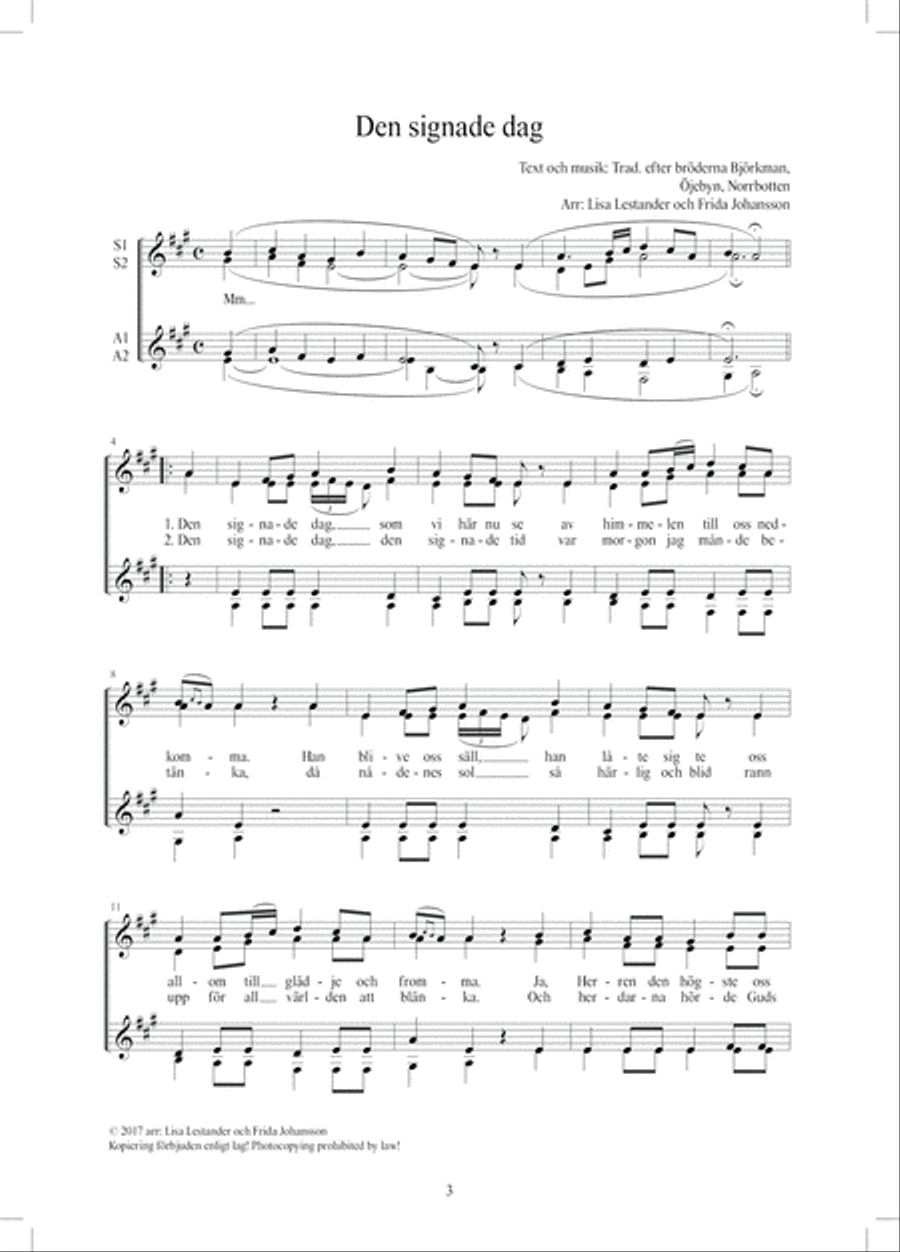 Isen sjunger SSAA scores gallery preview page 5