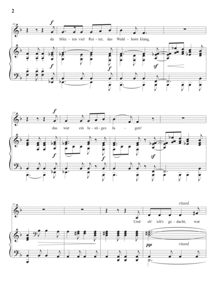 SCHUMANN: Im Walde, Op. 39 no. 11 (in 3 low keys: F, E, E-flat major)