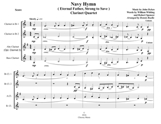 Navy Hymn (Eternal Father, Strong to Save) - Clarinet Quartet