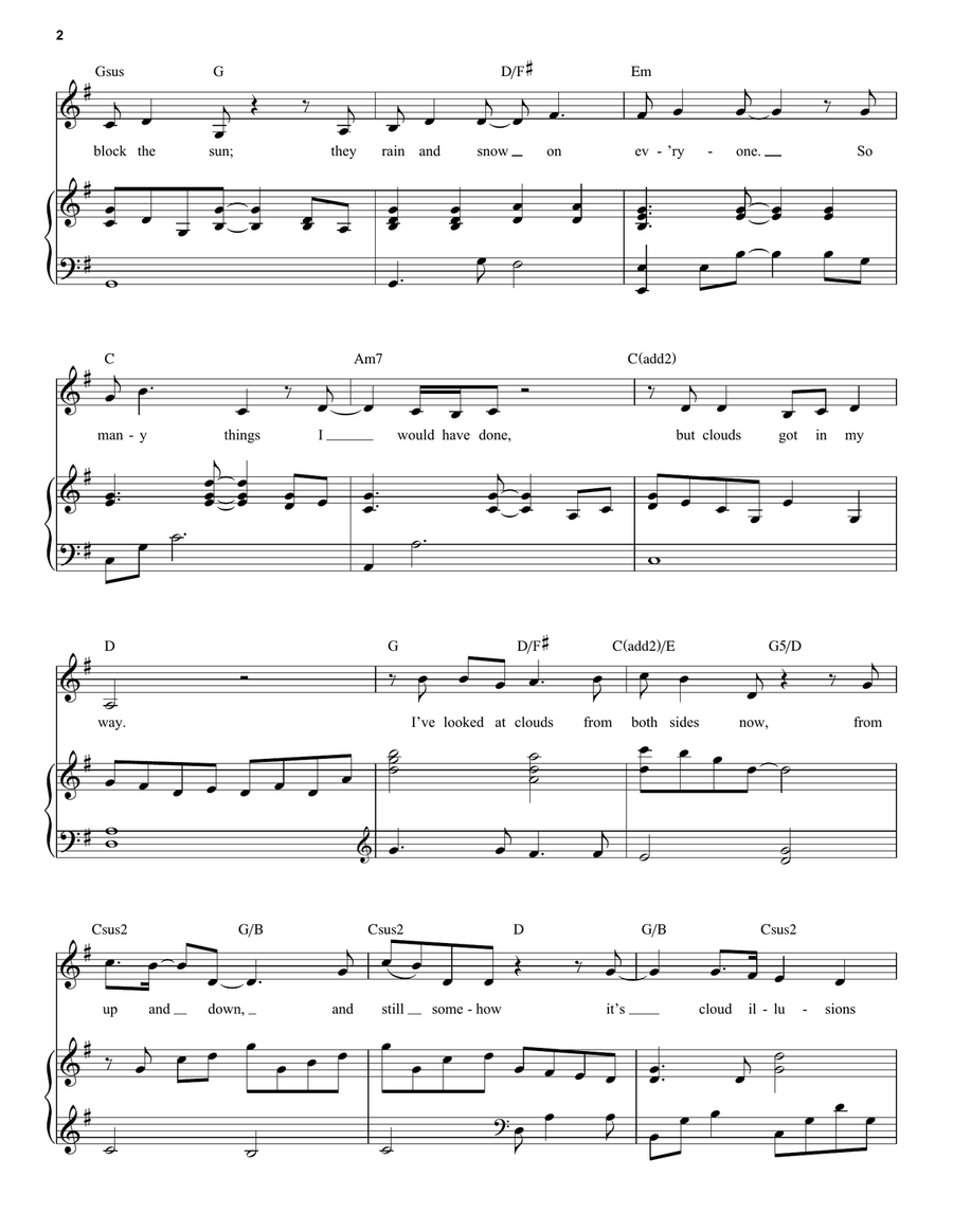 Both Sides Now (from CODA) Voice scores gallery preview page 2