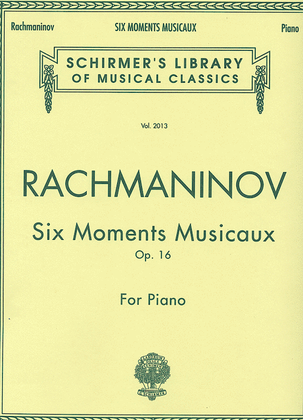 Book cover for Six Moments Musicaux, Op. 16