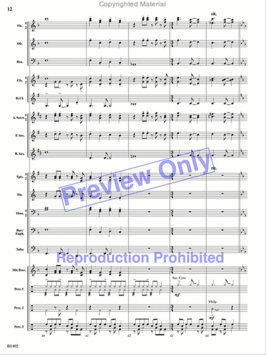 A Jammin' Caribbean Christmas Concert Band scores gallery preview page 11