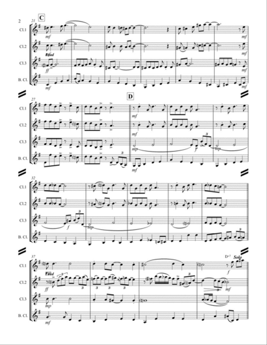 Sentimental Journey Sentimental Journey Woodwind Ensemble scores gallery preview page 3