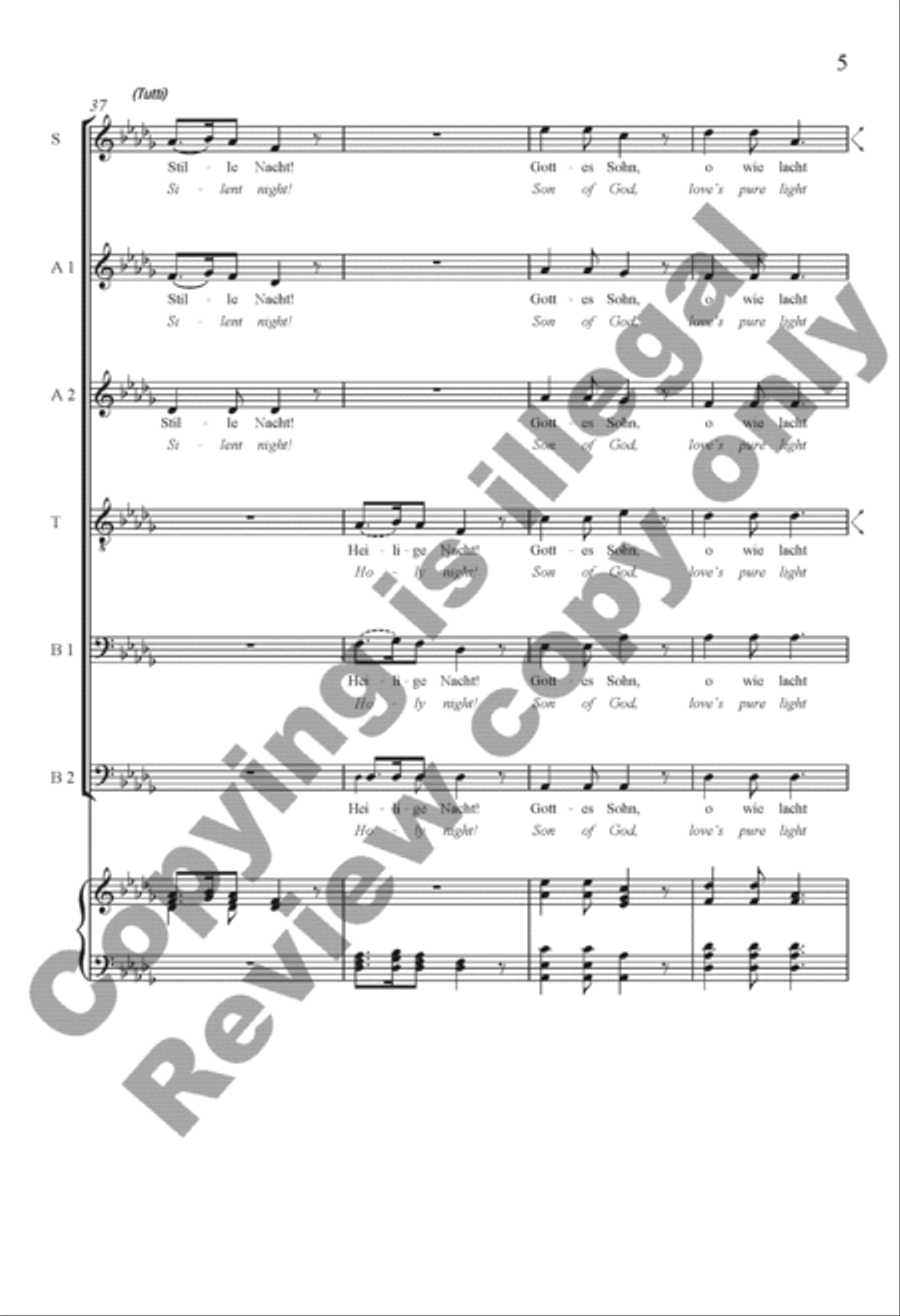Stille Nacht (Silent Night) Divisi scores gallery preview page 11