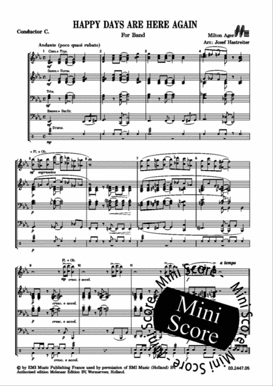 Happy Days Are Here Again Big Band scores gallery preview page 32