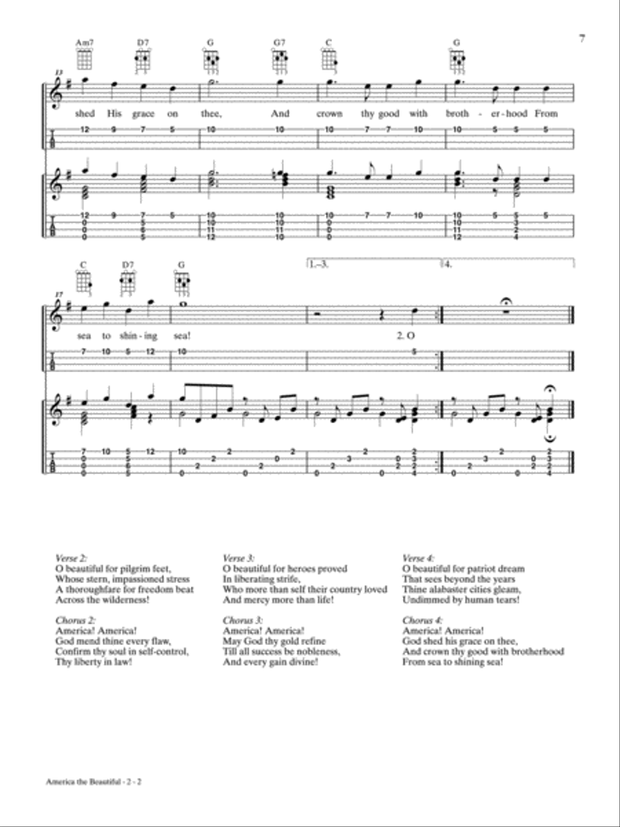 Just for Fun -- Patriotic Songs for Ukulele Ukulele scores gallery preview page 5
