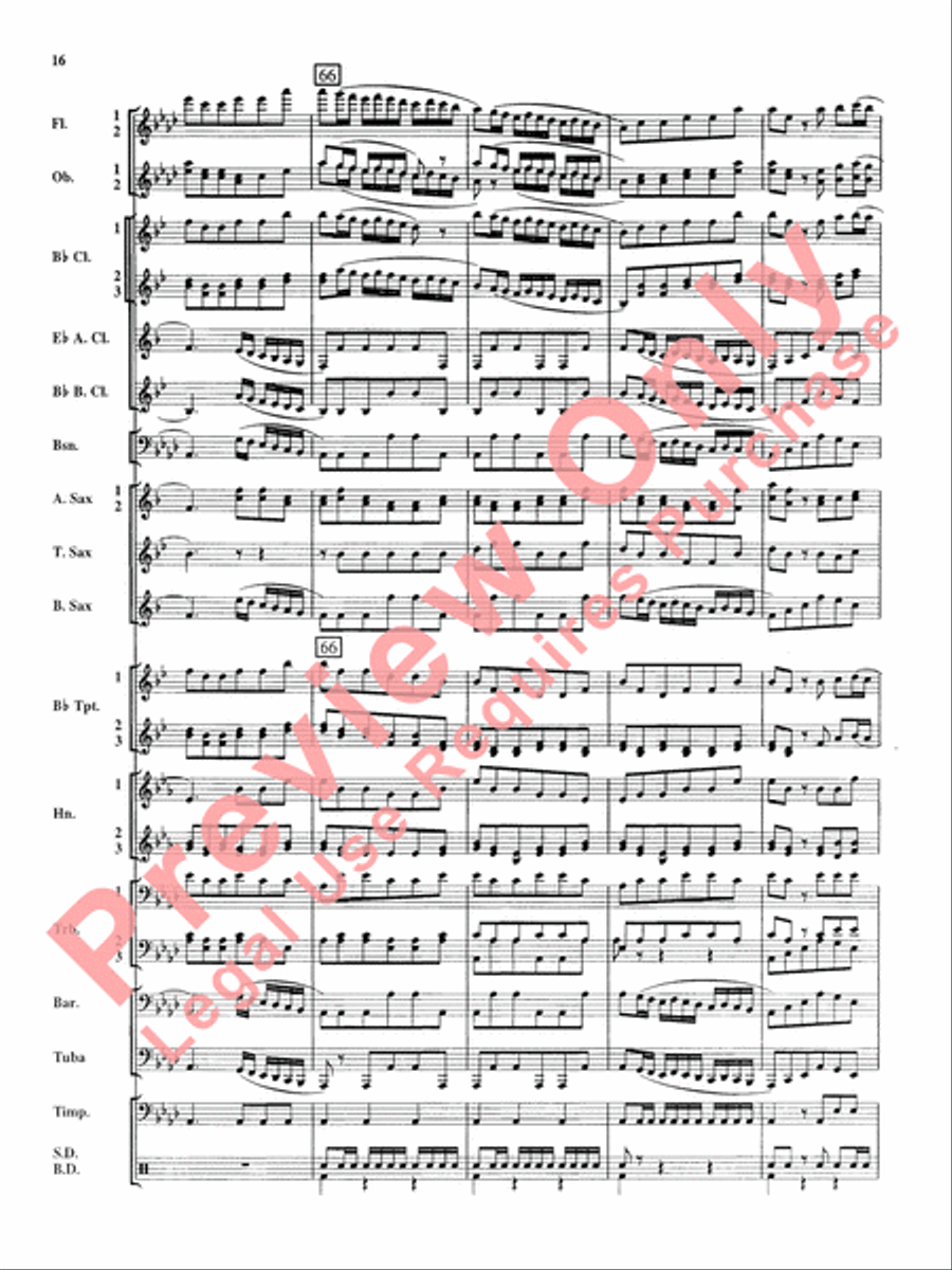 Royal Fireworks Music Concert Band scores gallery preview page 17