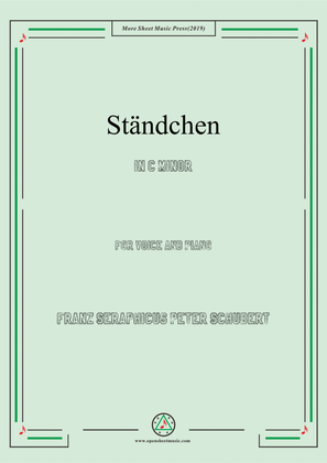 Book cover for Schubert-Ständchen,in c minor,for Voice&Piano