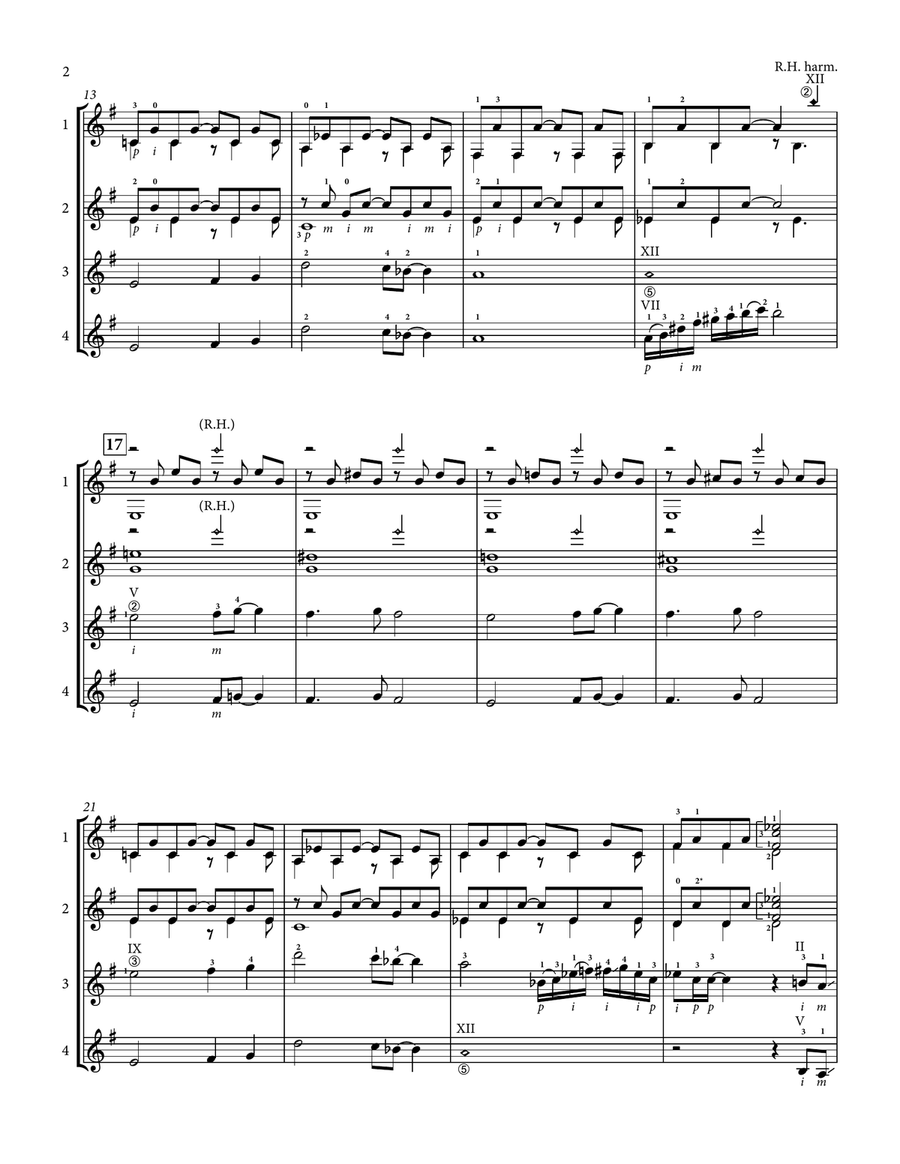 My Funny Valentine Guitar Ensemble scores gallery preview page 3