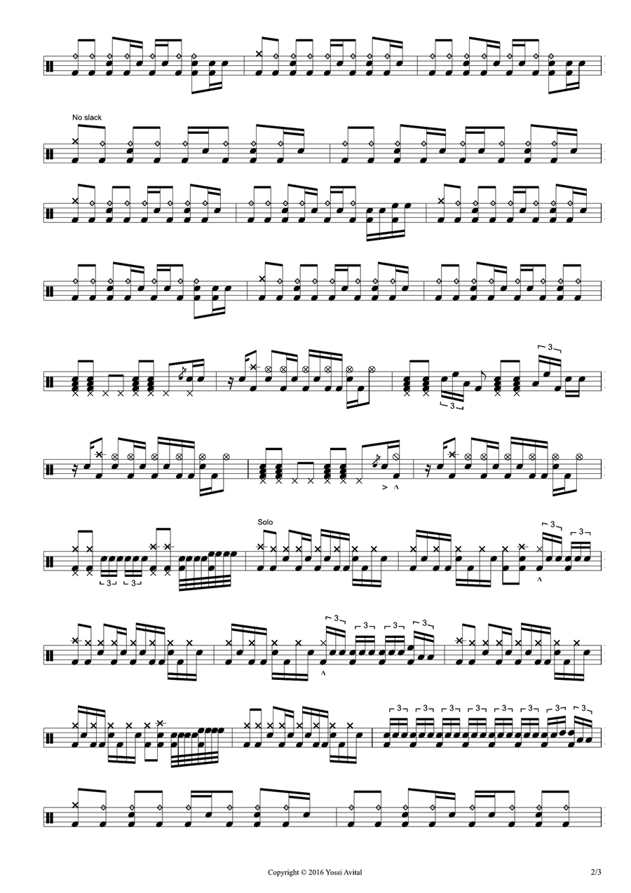 Them Crooked Vultures Drum Set scores gallery preview page 2
