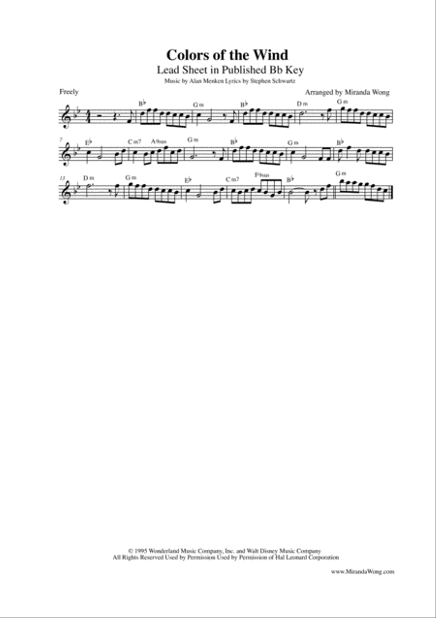 Colors Of The Wind Woodwind Duet scores gallery preview page 2