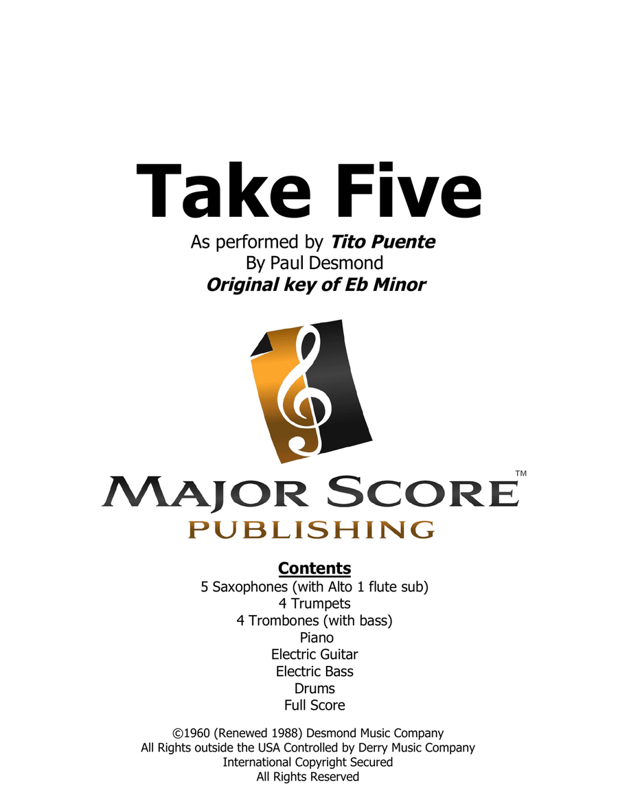 Take Five Jazz Ensemble scores gallery preview page 1