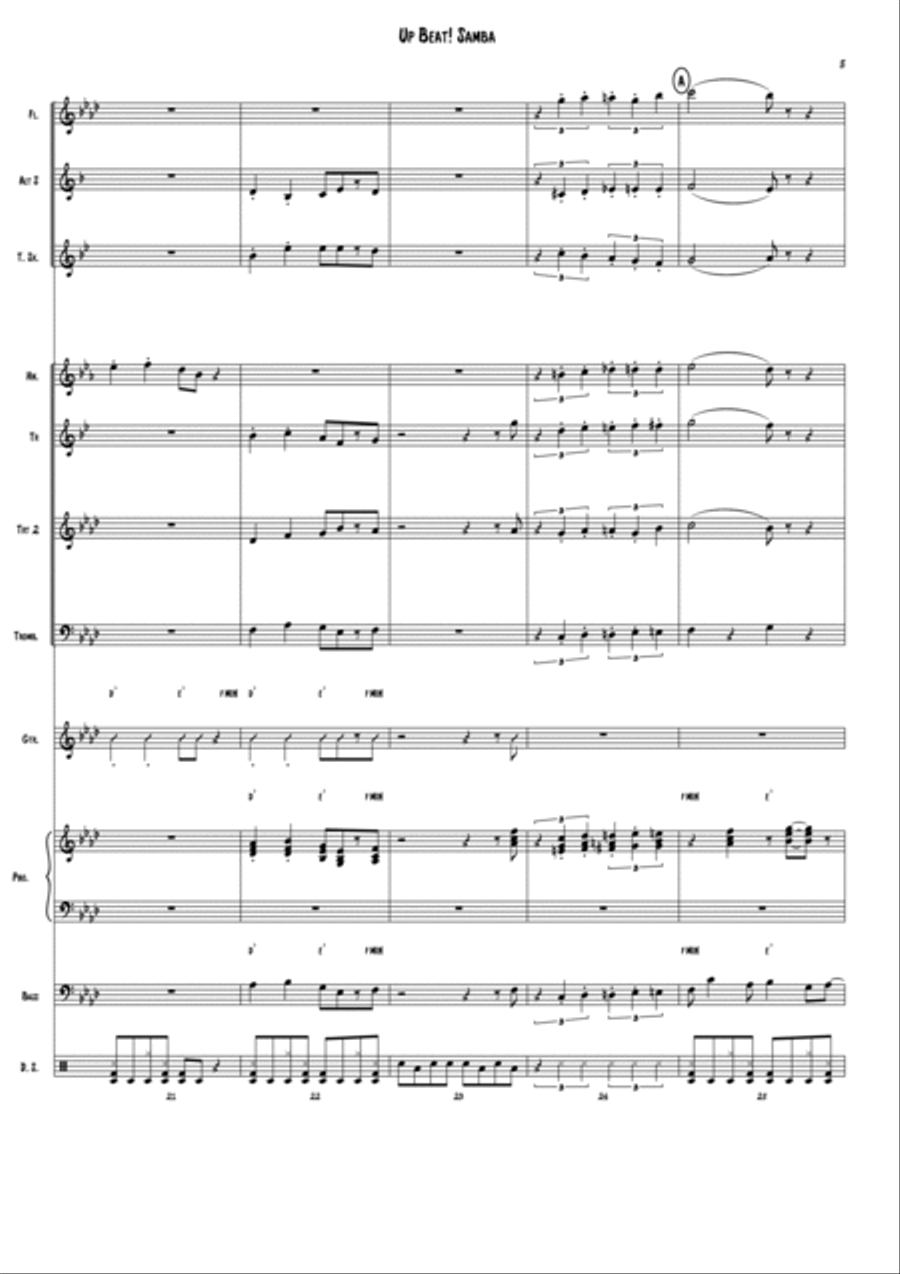 Up Beat! Samba Jazz Ensemble scores gallery preview page 5
