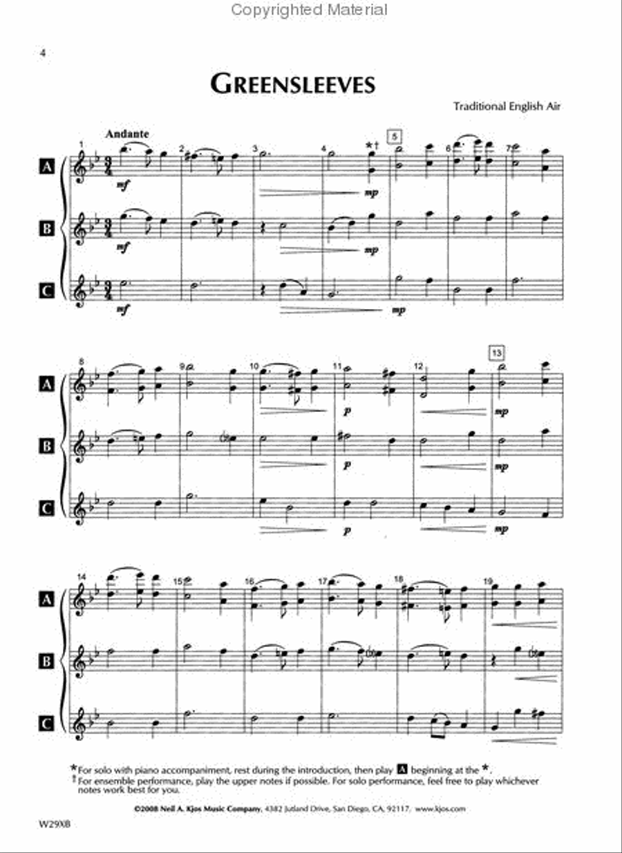 Standard of Excellence: Festival Ensembles 2 - Bb Tenor Sax Concert Band Methods scores gallery preview page 3