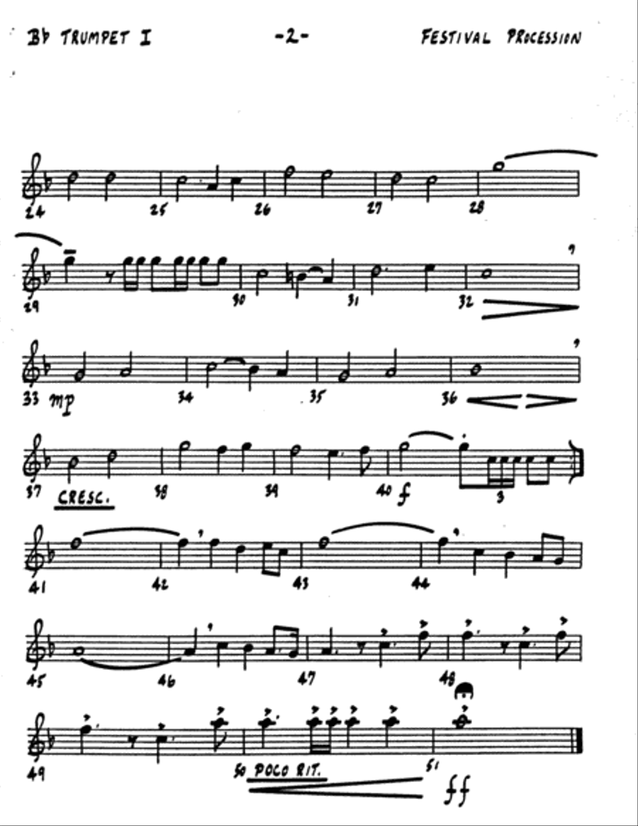 Festival Procession Trumpet scores gallery preview page 2