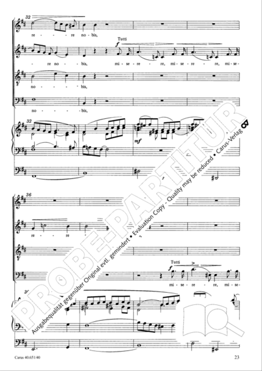 Sanctus, Benedictus and Agnus Dei 4-Part scores gallery preview page 24
