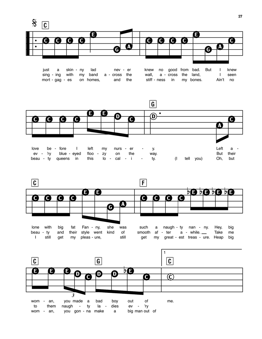 Fat Bottomed Girls Electronic Keyboard scores gallery preview page 2