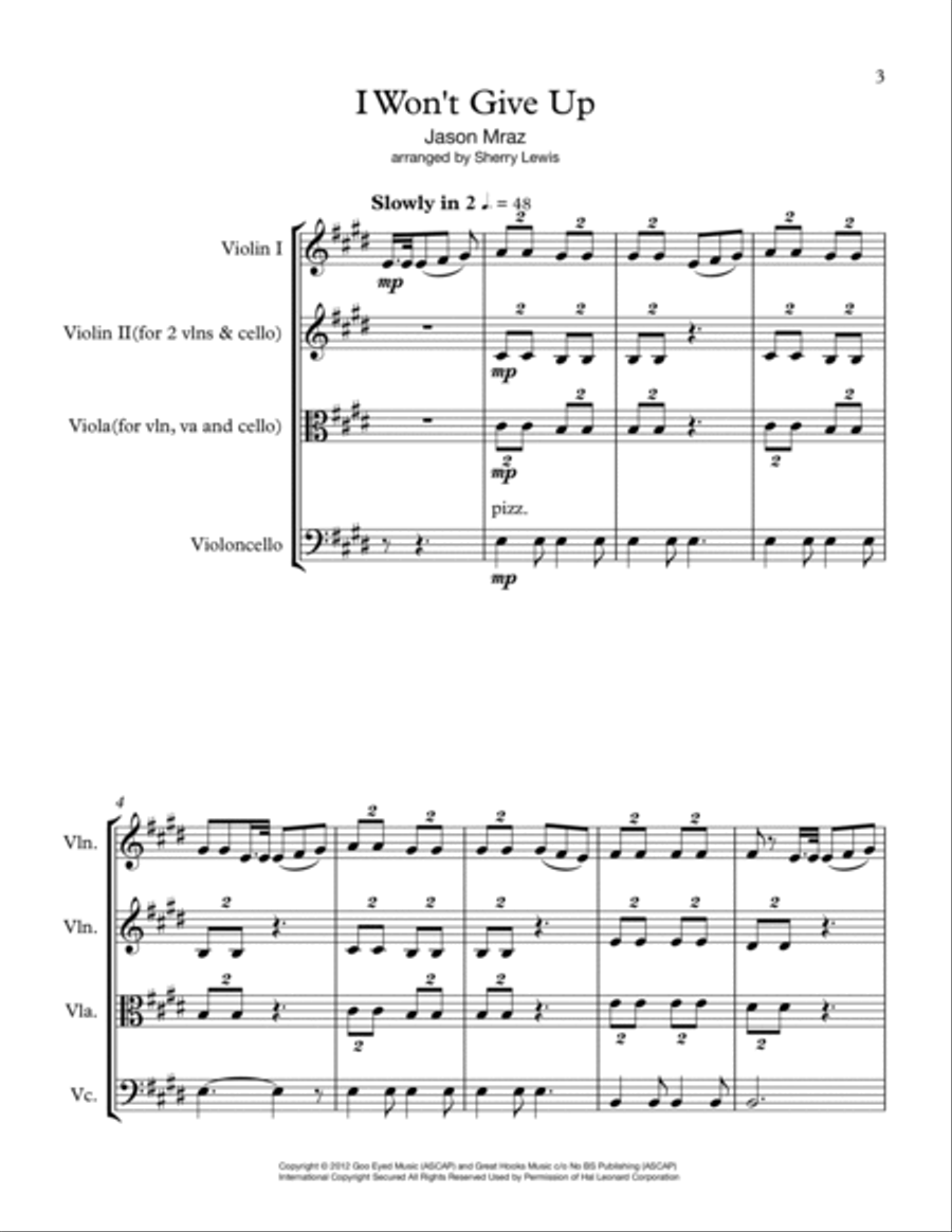 I Won't Give Up Small Ensemble scores gallery preview page 5