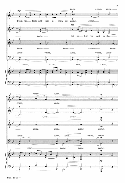 Come, Thou Long-Expected Jesus (Downloadable Choral Score)