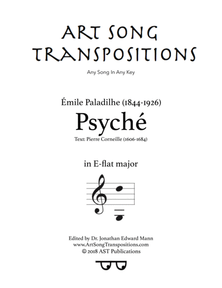 PALADILHE: Psyché (transposed to E-flat major) by Emile Paladilhe Voice - Digital Sheet Music