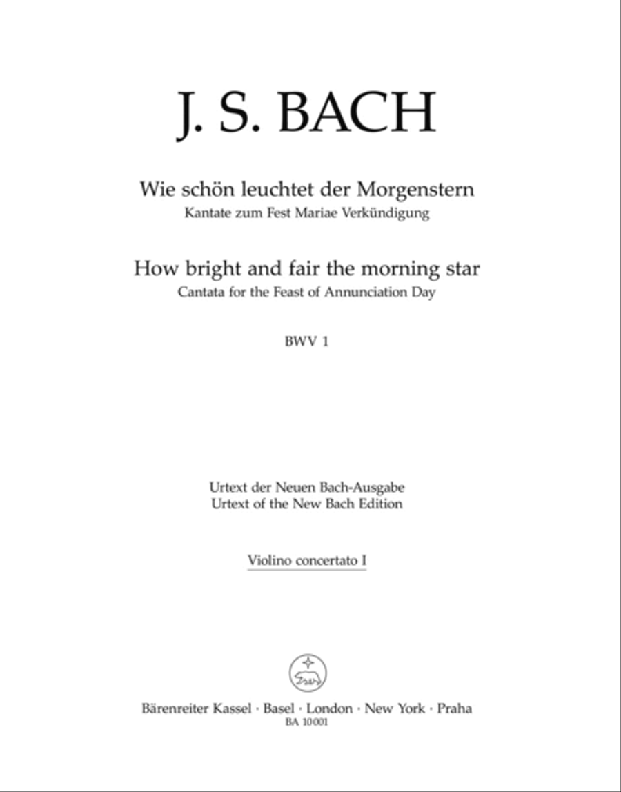 Wie schon leuchtet der Morgenstern BWV 1 Violin Solo scores gallery preview page 1