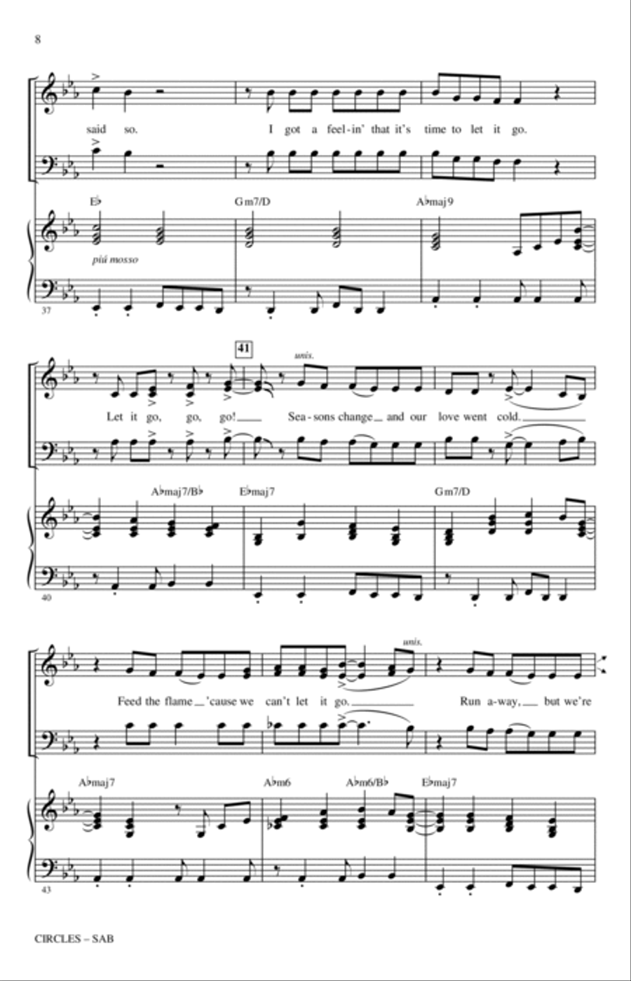 Circles (arr. Jack Zaino) 3-Part scores gallery preview page 6