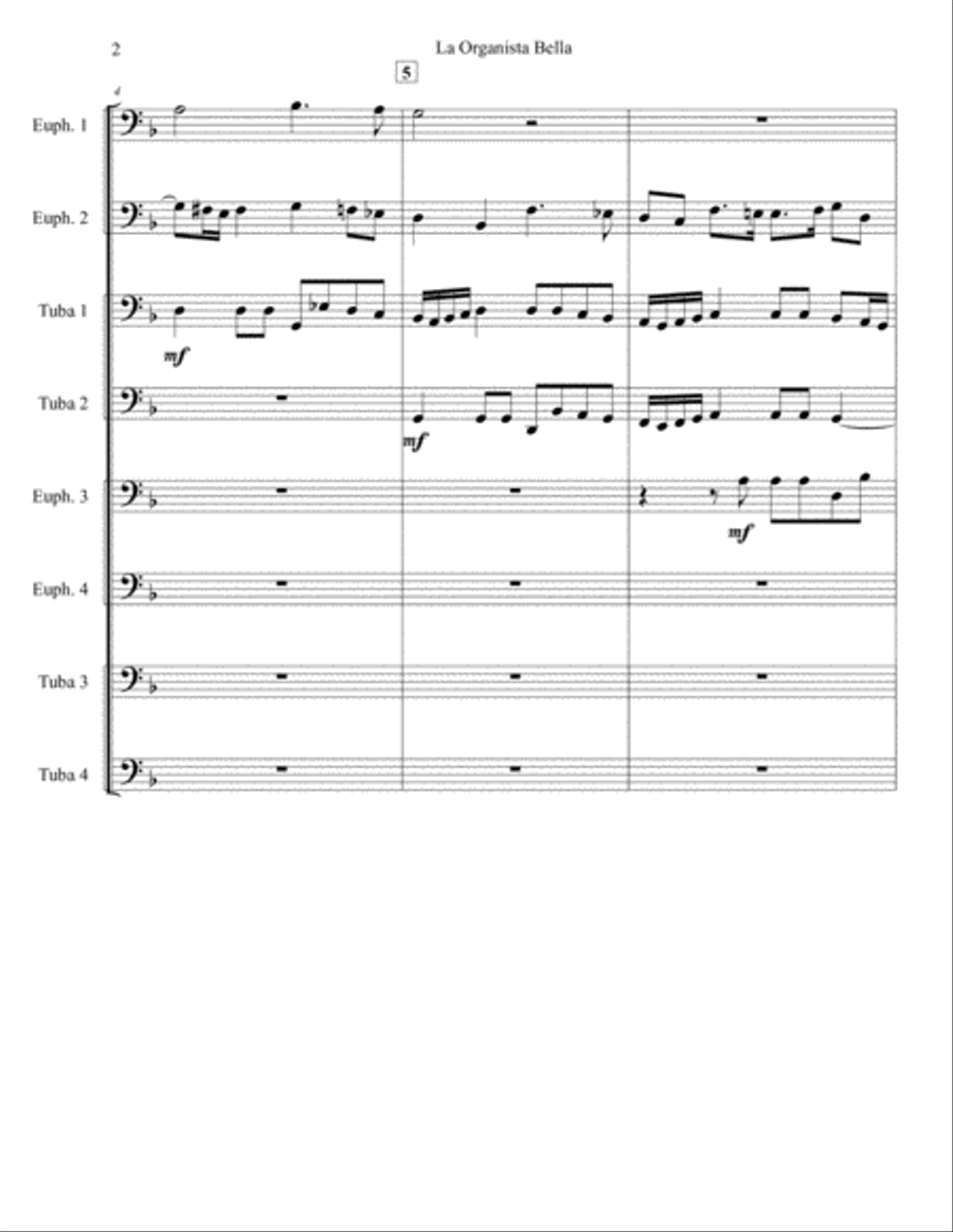 La Organista Bella Brass Ensemble scores gallery preview page 2