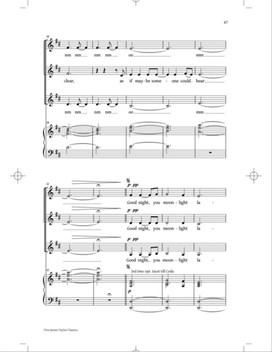 You've Got A Friend: Five James Taylor Classics SSA scores gallery preview page 45