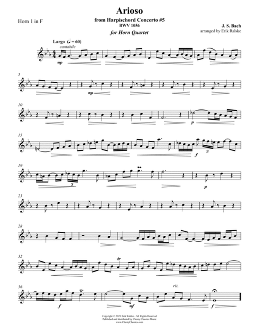Arioso for Horn Quartet image number null