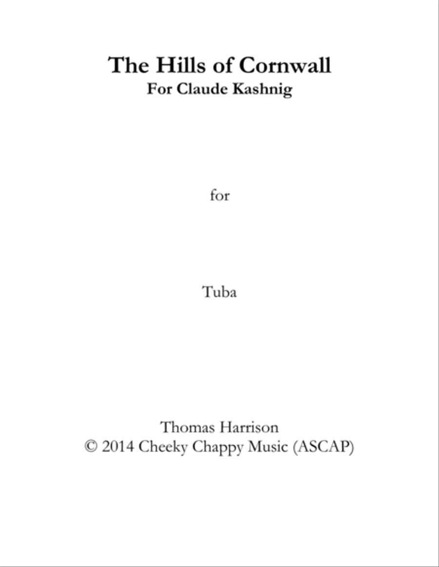 The Hills of Cornwall Tuba scores gallery preview page 1