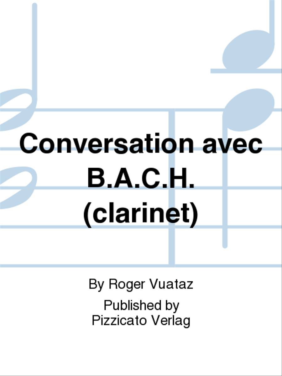 Conversation avec BACH clarinette Clarinet scores gallery preview page 1
