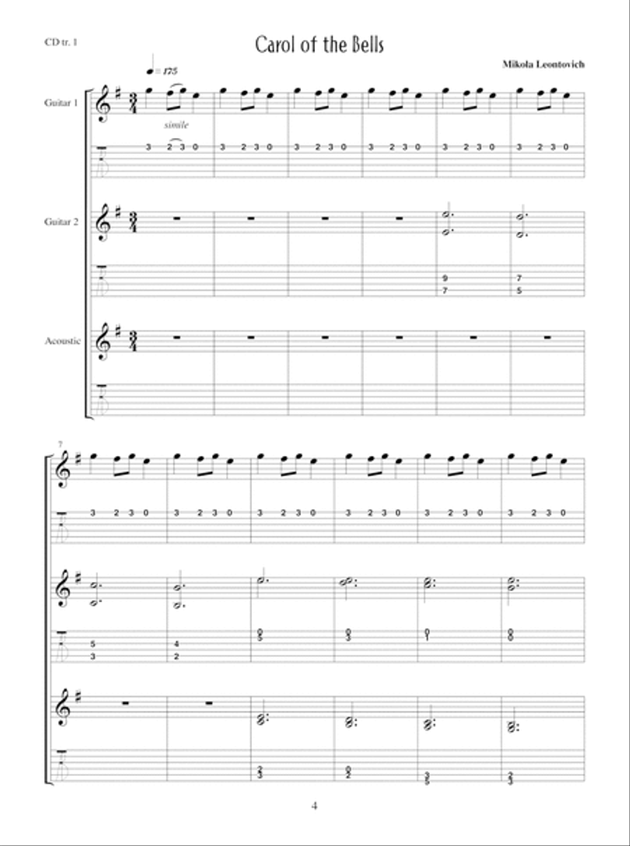 Christmas Music for Electric Guitar Electric Guitar scores gallery preview page 5