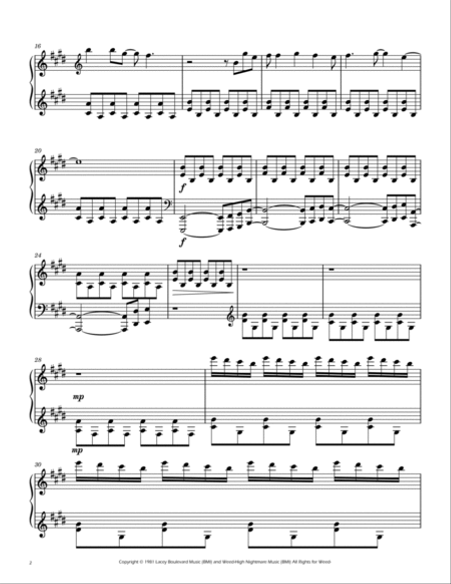 Don't Stop Believin' Piano Solo scores gallery preview page 2