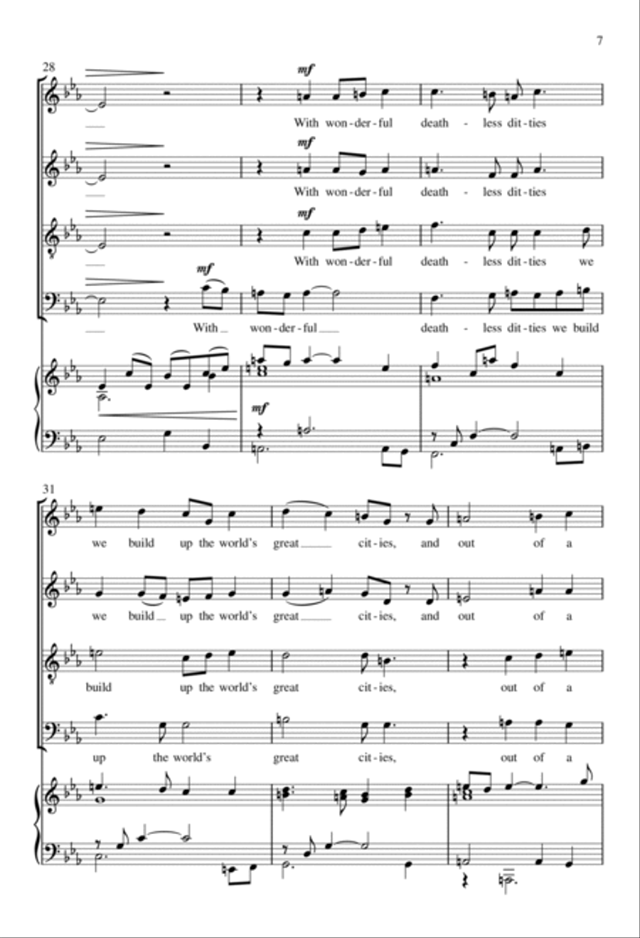We Are the Music Makers 4-Part scores gallery preview page 6