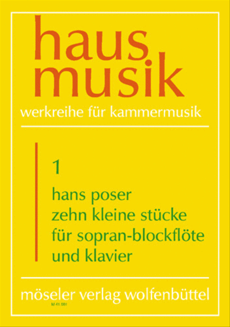Zehn kleine Stucke Soprano Recorder scores gallery preview page 1