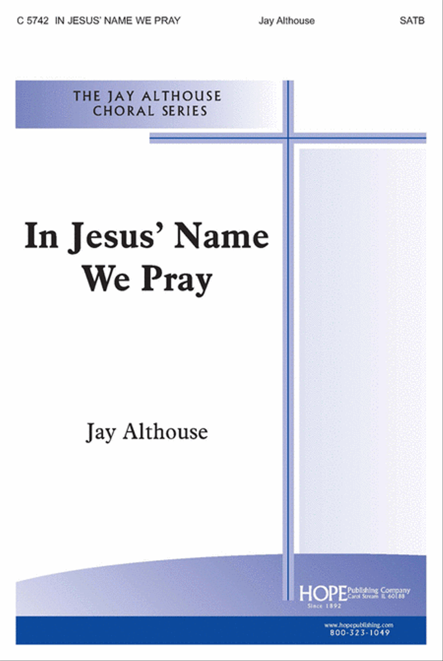 In Jesus' Name We Pray 4-Part scores gallery preview page 1