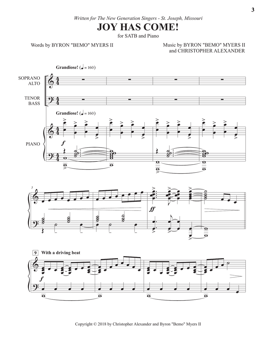 Joy Has Come! 4-Part scores gallery preview page 3