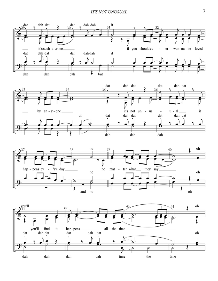 It's Not Unusual 4-Part scores gallery preview page 4