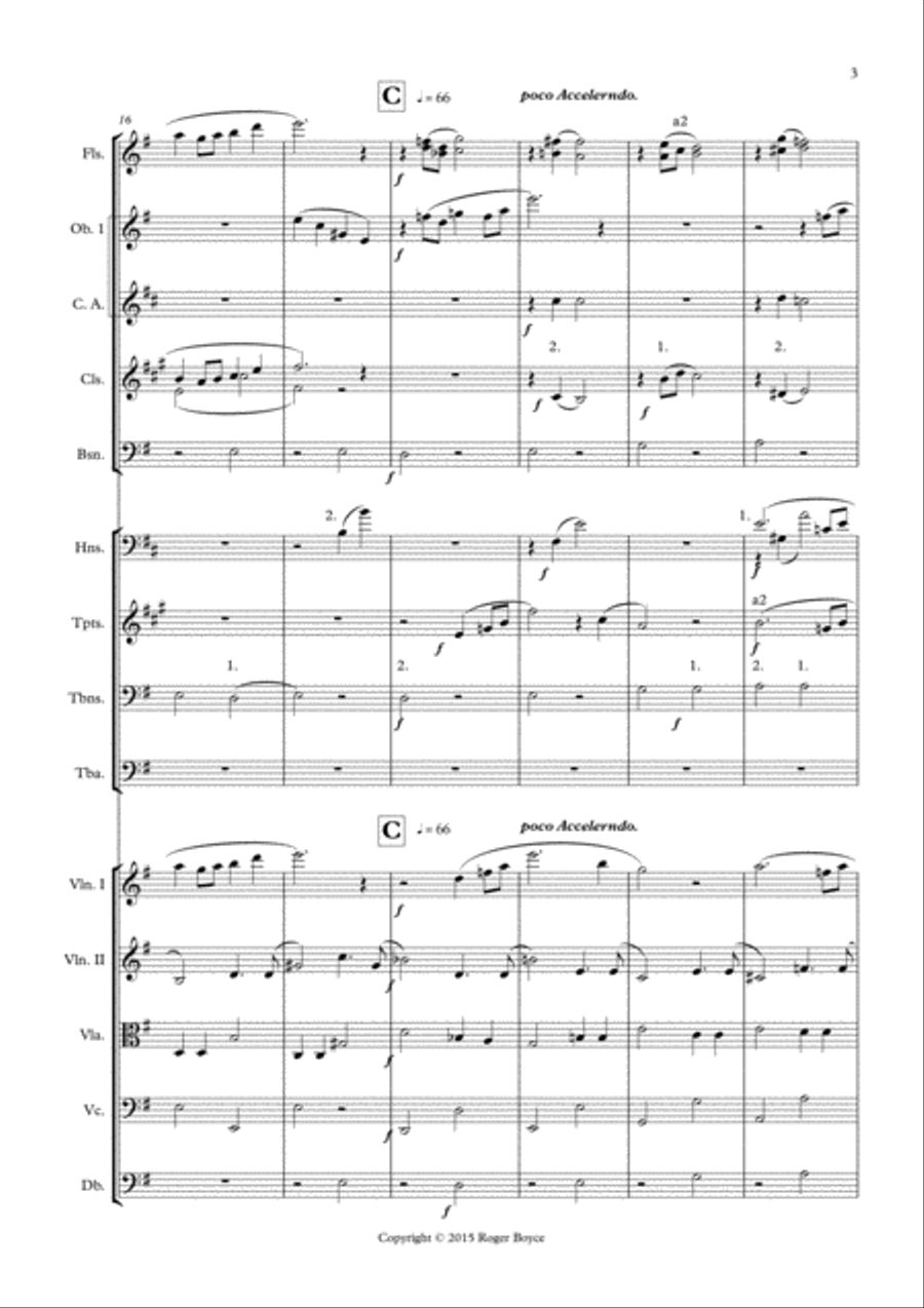 Misty Lagoon Sunrise Full Orchestra scores gallery preview page 3