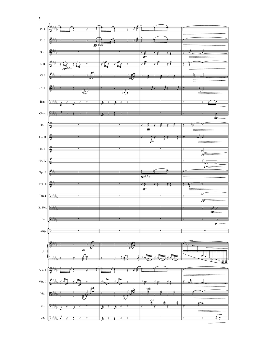 Intermezzo in B-flat Minor, Op. 117, No. 2 Full Orchestra scores gallery preview page 4