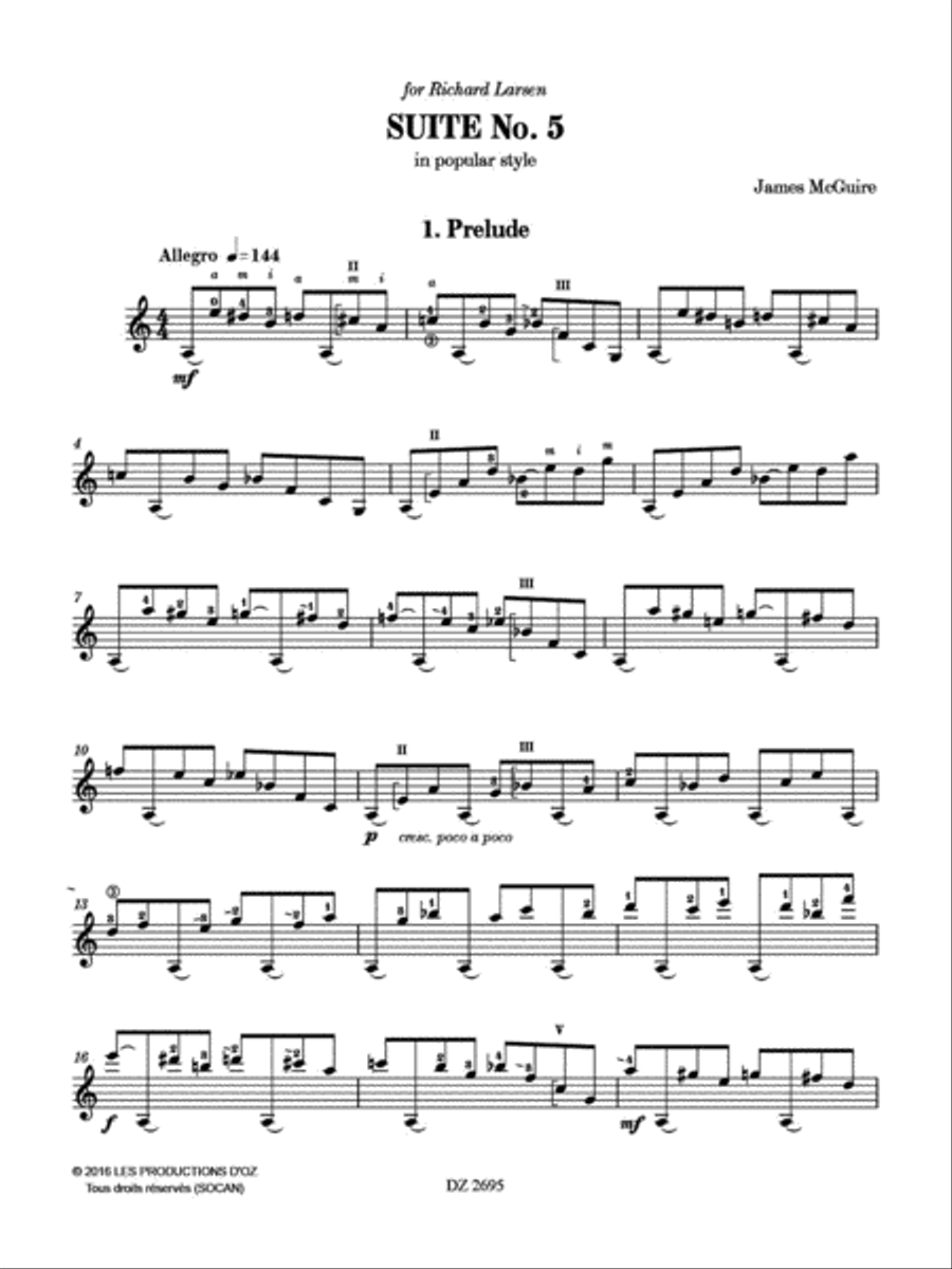 Under the Influence of Poetry Classical Guitar scores gallery preview page 2