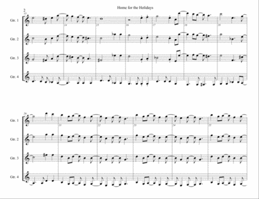 (There's No Place Like) Home For The Holidays Electric Guitar scores gallery preview page 2