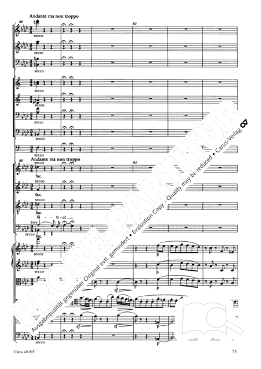 The Seven Words (Die Sieben Worte) 4-Part scores gallery preview page 90