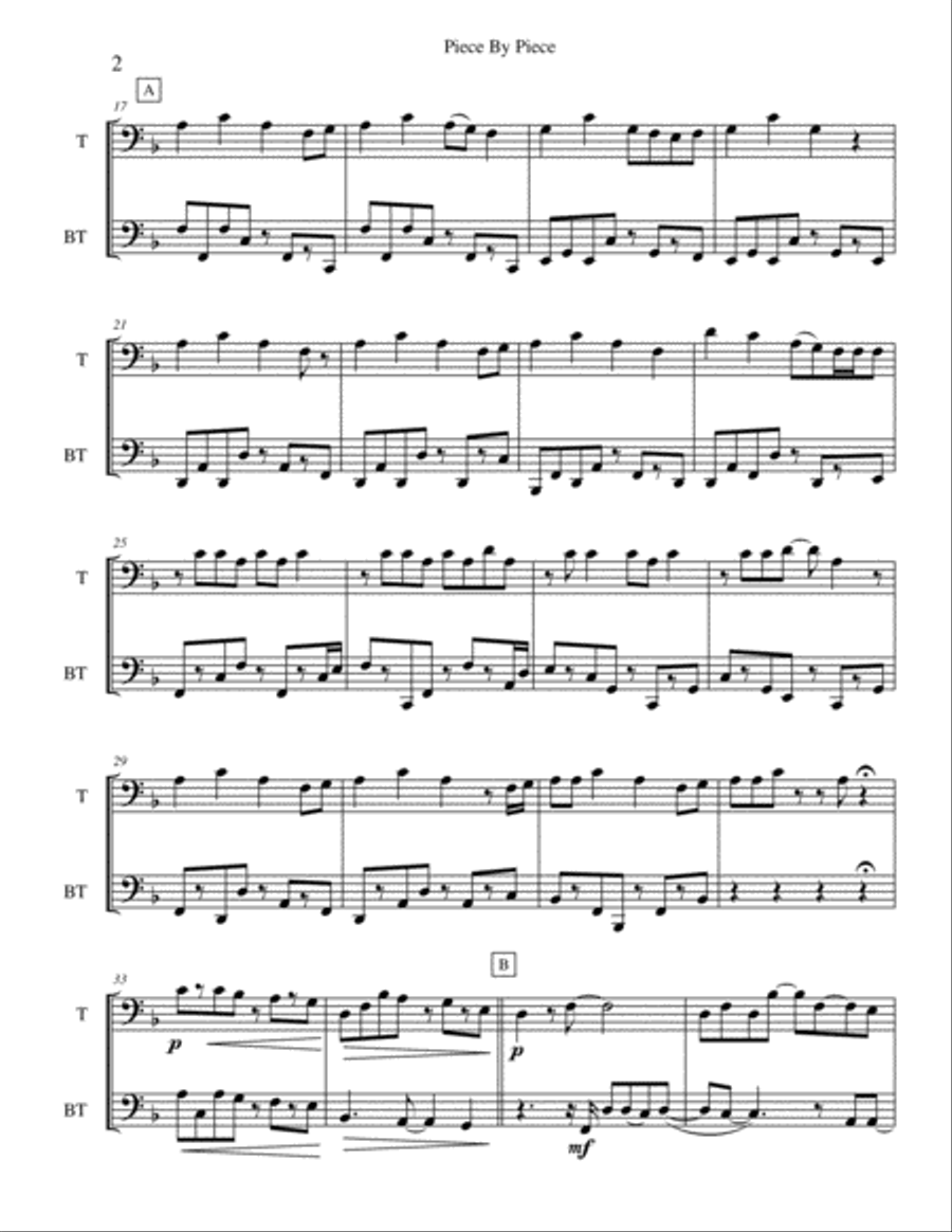 Piece By Piece Brass Ensemble scores gallery preview page 2