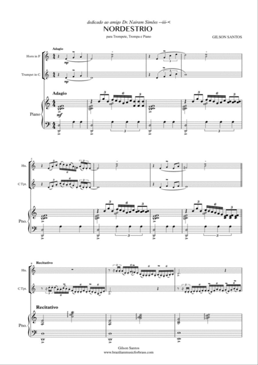 NORDESTRIO for French Horn, Trumpet and Piano Brass Duet scores gallery preview page 5