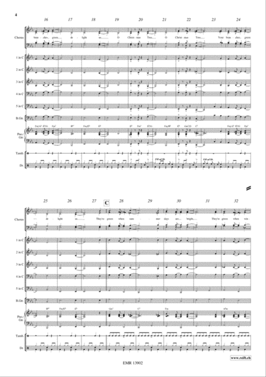 O Christmas Tree Woodwind Quintet scores gallery preview page 5