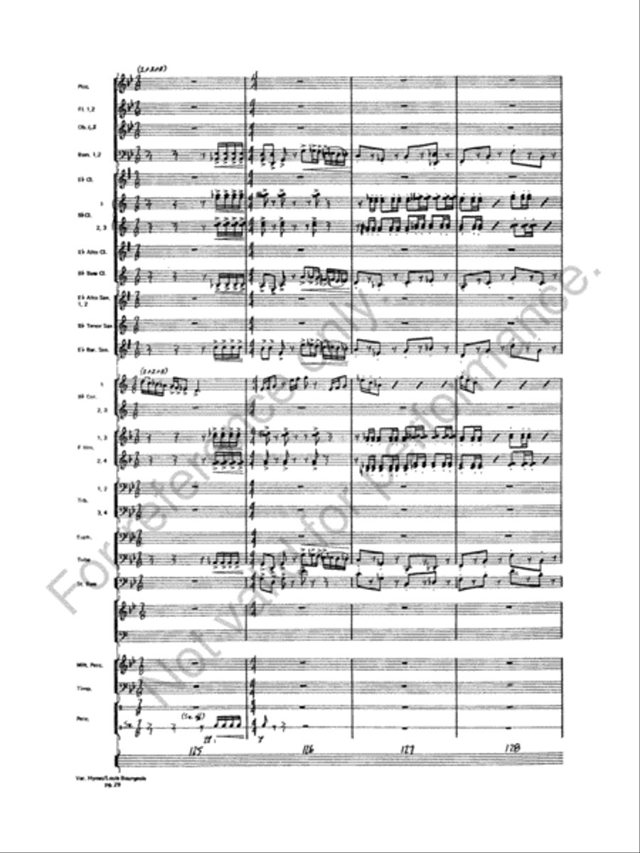 Variations On A Hymn By Louis Bourgeois Concert Band scores gallery preview page 30