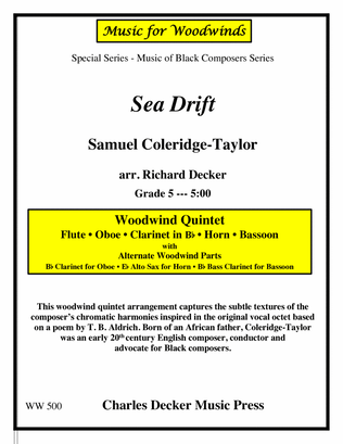 Book cover for Sea Drift for Woodwind Quintet