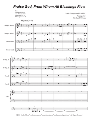 Praise God, From Whom All Blessings Flow (Vocal Trio - (SAB) (Full Score - Alt.) - Score Only